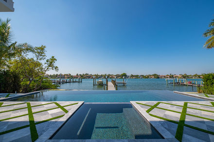 view from the back yard upon the intracoastal