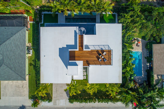Aerial view showing the top of the house